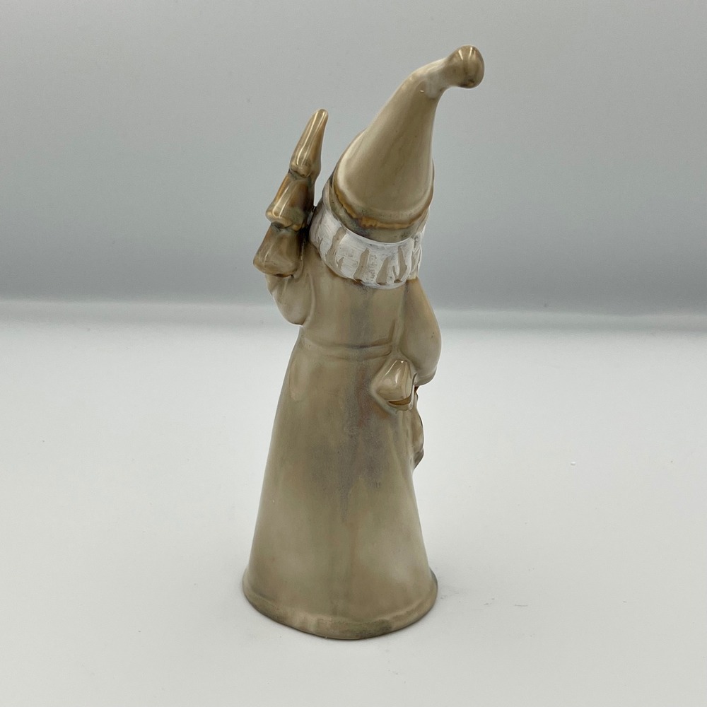 Santa Gnome Figurine with Christmas Tree Ceramic Holiday Decor Vintage - Picture 3 of 8
